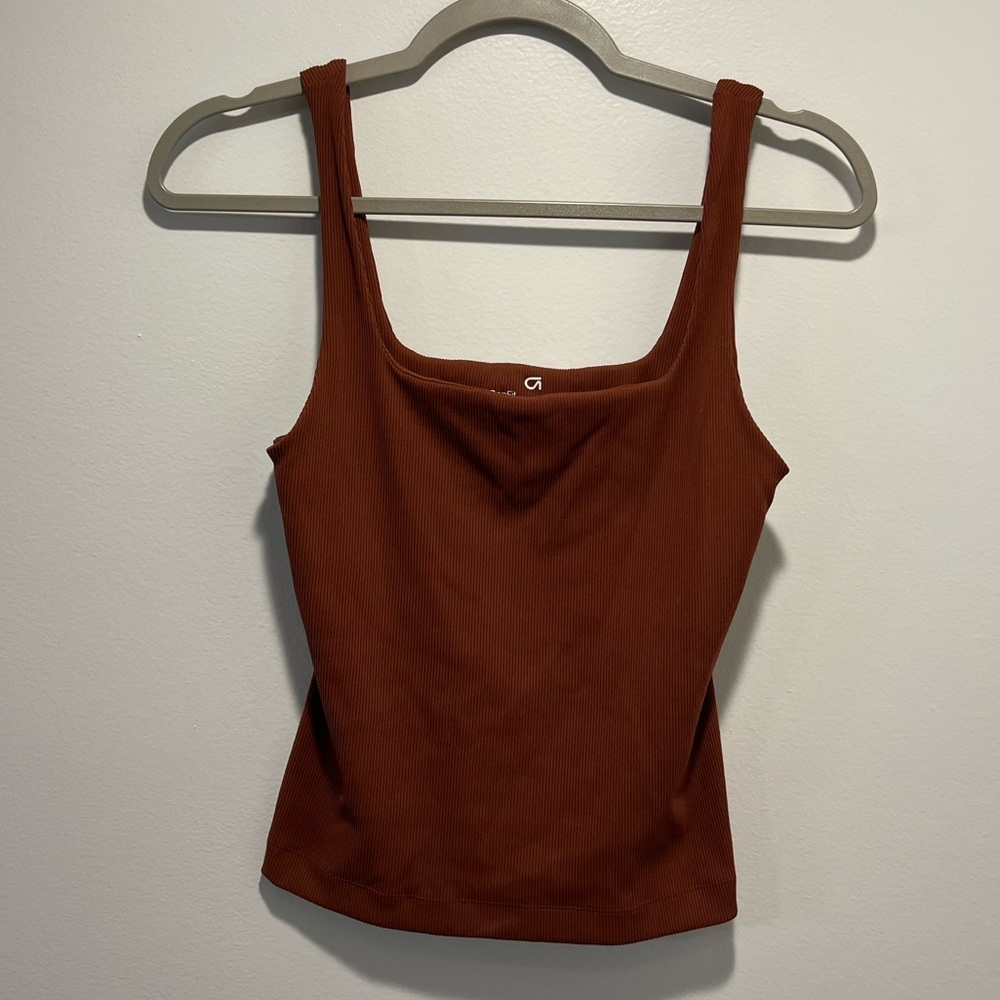 Brown Gapfit square neck tank. Cropped, size XS, gently worn.